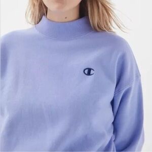 Champion Reverse Weave Mock Neck Cropped Sweatshirt